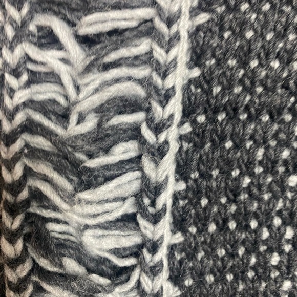 Cocogio Gray & White Crochet Knit Fringe Cardigan Sweater Made in Italy One Size - Picture 8 of 8